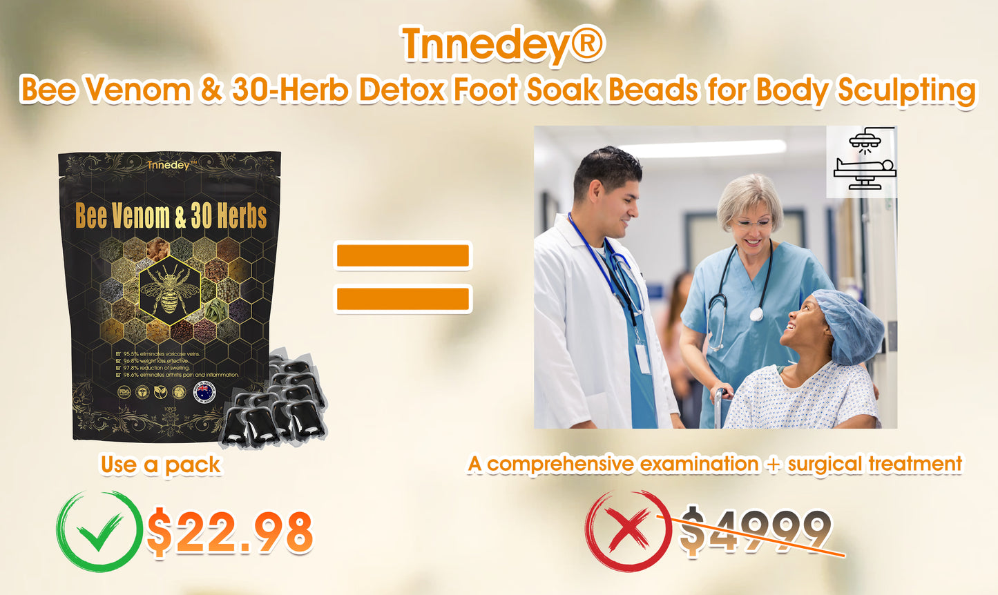 Last day to get 70% OFF: Tnnedey® Bee Venom & 30-Herb Detox Foot Soak Beads for Body Sculpting- Recommended by the Australia Lymphatic Academy (ALA) 🧀