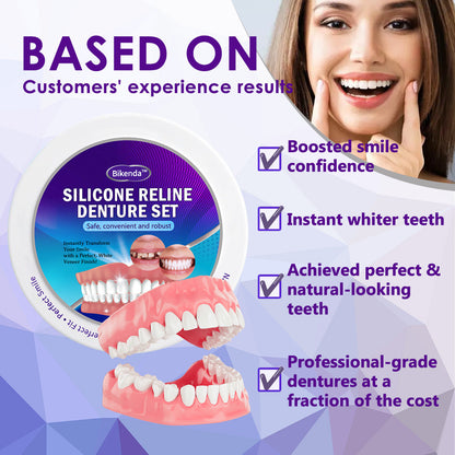 Silicone Reline Denture Set (⏰ Limited Time Discount Last 30 Minutes ⏰)𝐁𝐢𝐤𝐞𝐧𝐝𝐚™✨🦷