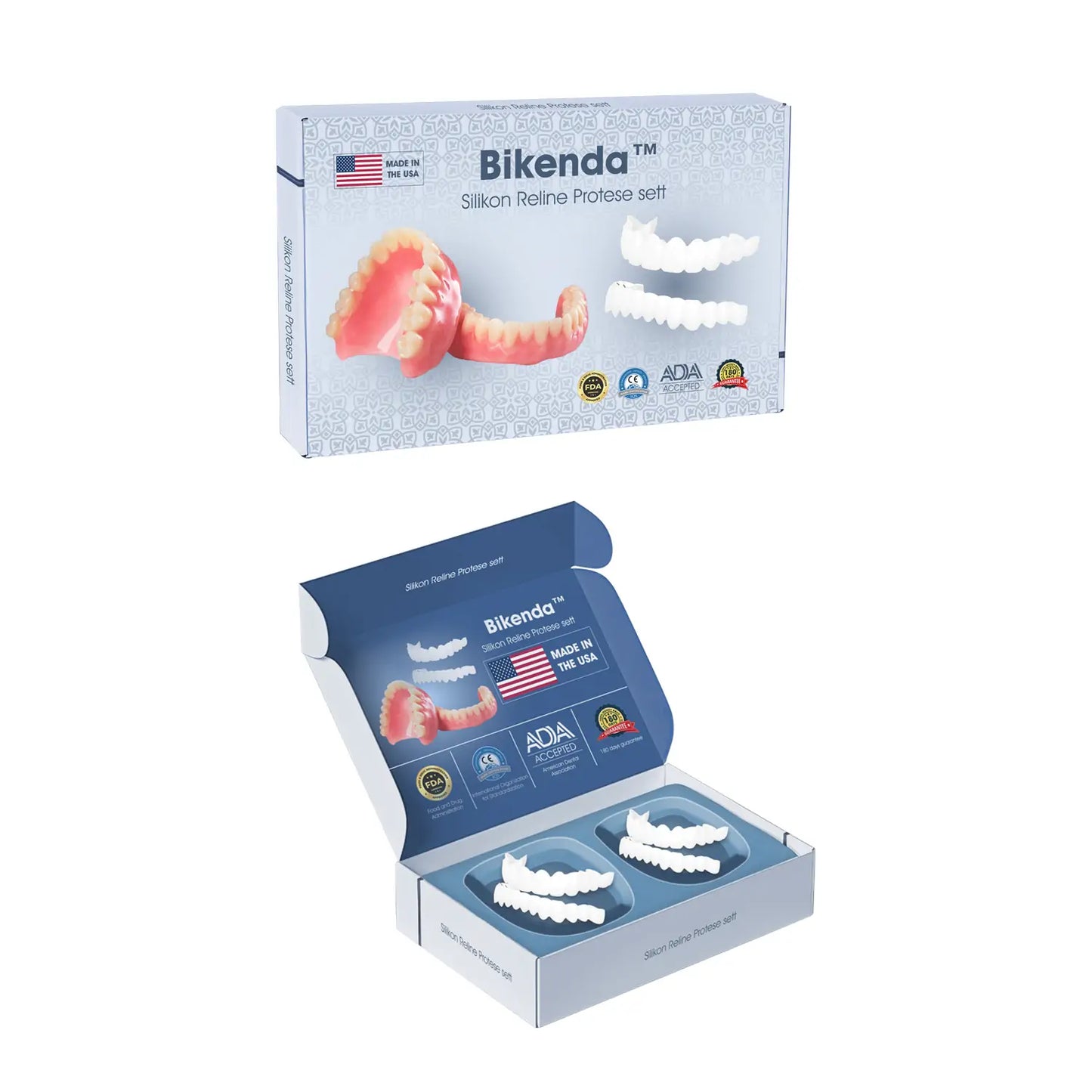 【𝑂𝐹𝐹𝐼𝐶𝐼𝐴𝐿 𝑆𝑇𝑂𝑅𝐸】𝘽𝙞𝙠𝙚𝙣𝙙𝙖™ Premium Custom Silicone Denture Set(⏰Limited time discount Last 30 minutes⏰)