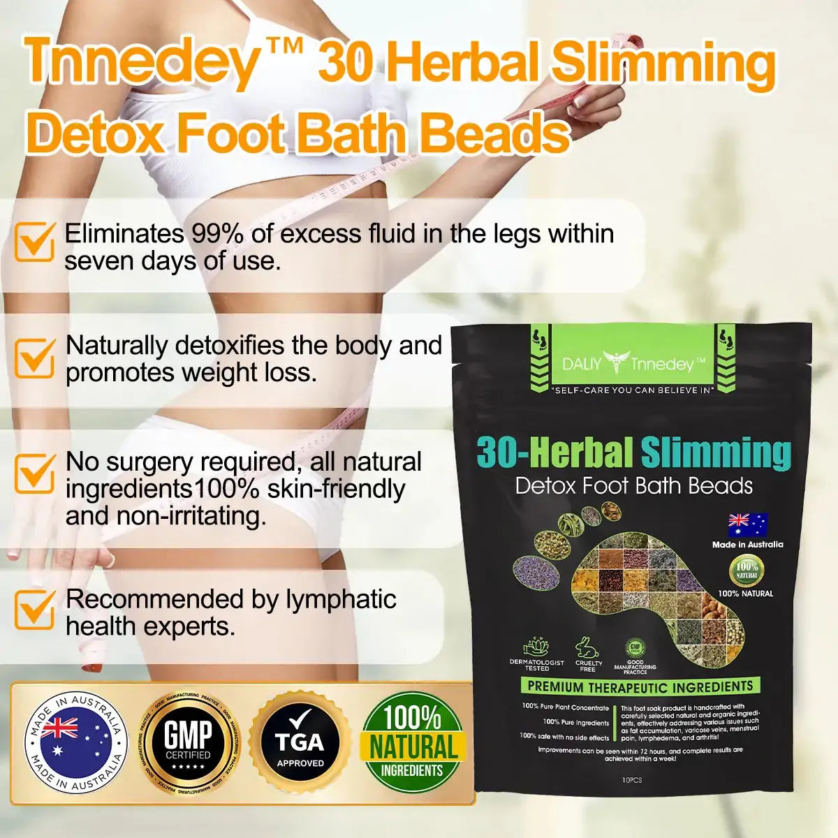 Tnnedey® 30 Herbal Firming Slimming & Detox Foot Bath Beads 🌿✨ - Effective Treatment for High Blood Sugar 💉 and Arthritis 🦶💪