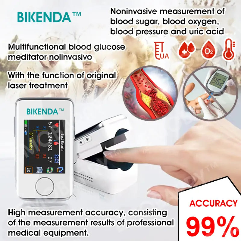 Bikenda™ Non-Invasive Blood Glucose Meter + Exclusive Gift [99.9% Accuracy]