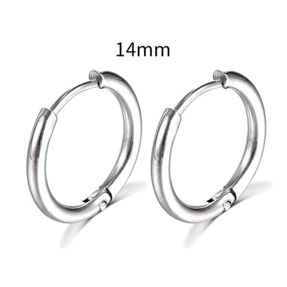 2022 Neue Einfache Edelstahl Gold Kleine Hoop Ohrringe für Frauen Männer Knorpel Ohr Piercing Schmuck Pendientes Hombre Mujer